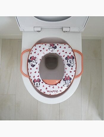 Reductor elevador de inodoro Minnie Thermobaby con asas de confort