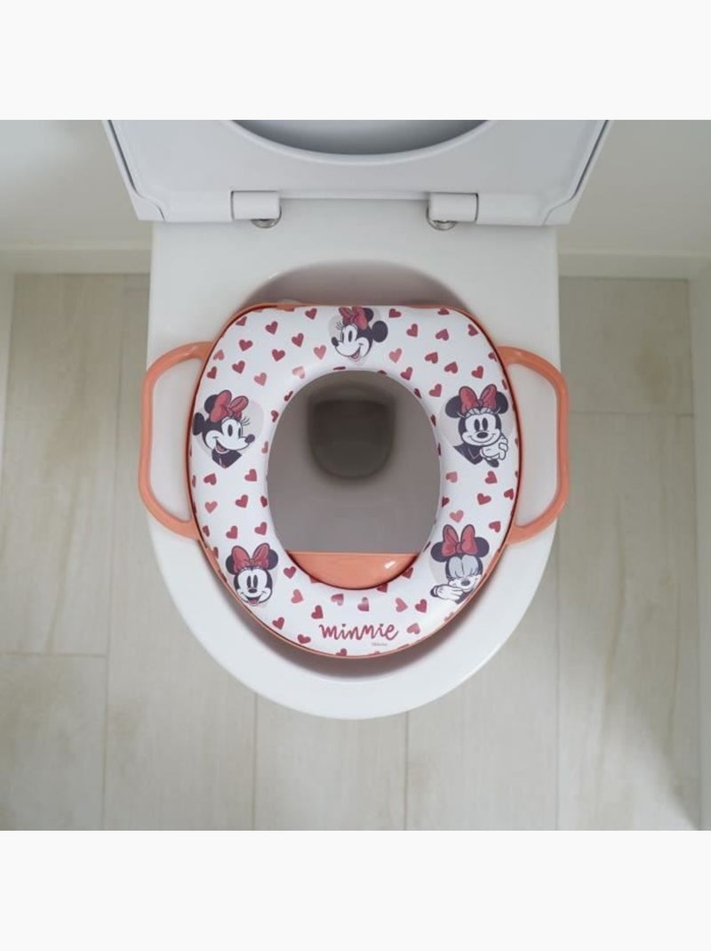 Reductor elevador de inodoro Minnie Thermobaby con asas de confort Rosa - Kiabi