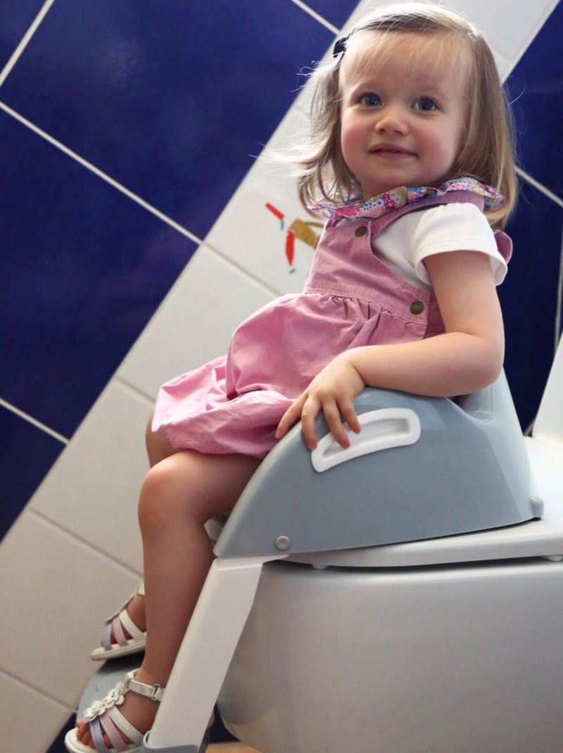Reductor elevador de WC Kiddyloo ajustable Thermobaby con escalones antideslizantes Gris - Kiabi