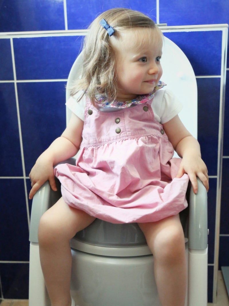 Reductor elevador de WC Kiddyloo ajustable Thermobaby con escalones antideslizantes Gris - Kiabi