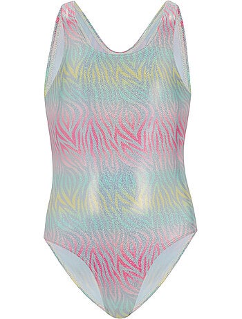 Regatta - Bañador Entero de Una Pieza Katrisse Diseño Estampado de Cebra de Metalizado Niñas