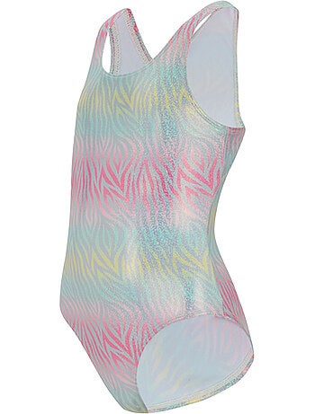 Regatta - Bañador Entero de Una Pieza Katrisse Diseño Estampado de Cebra de Metalizado Niñas