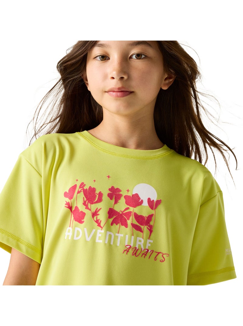 Regatta - Camiseta Aria Diseño Flores para Niños/Niñas Amarillo pálido - Kiabi