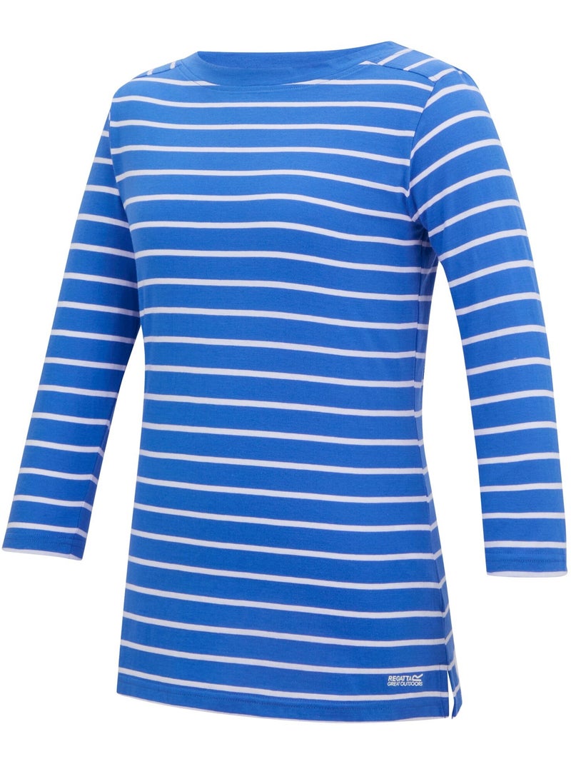 Regatta - Camiseta Baylette II de Rayas para Mujer Azul Blanco - Kiabi