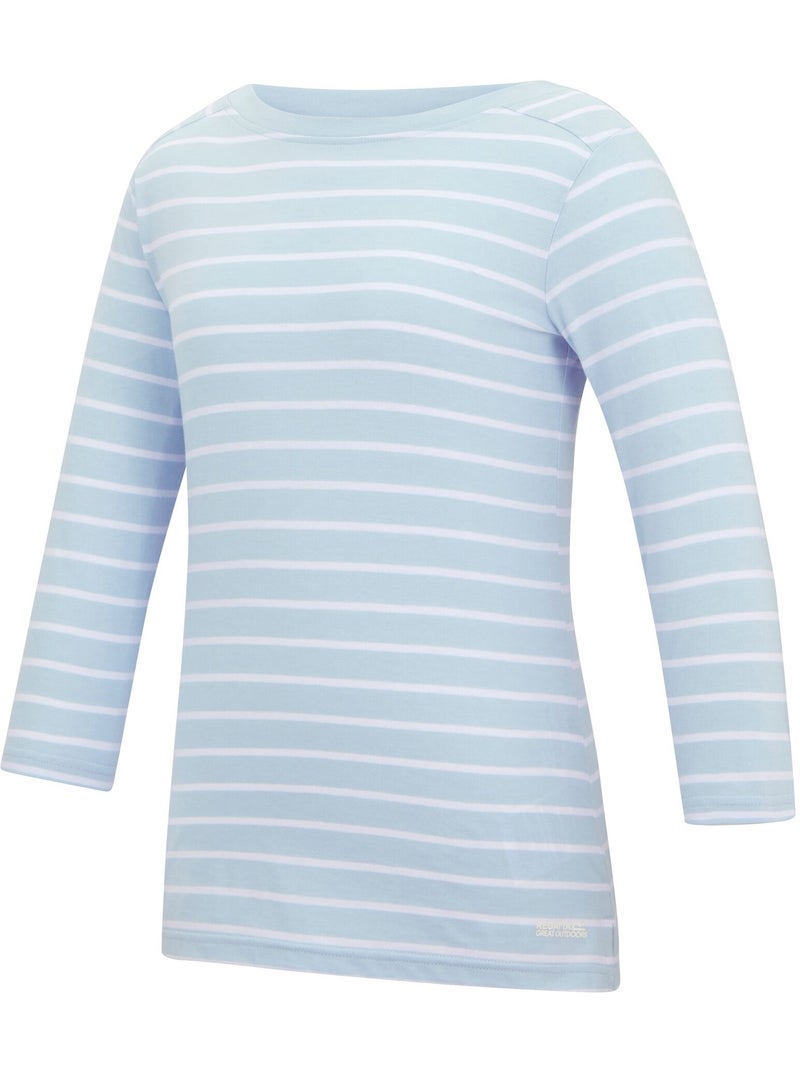 Regatta - Camiseta Baylette II de Rayas para Mujer Azul cielo - Kiabi