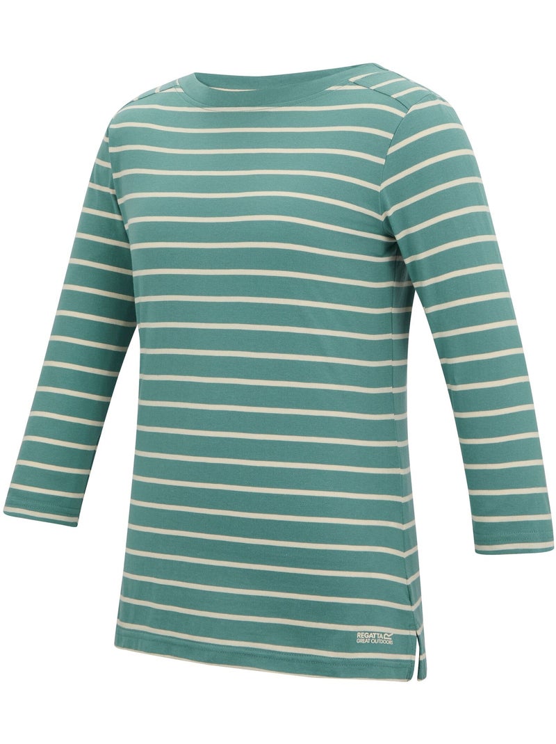 Regatta - Camiseta Baylette II de Rayas para Mujer Azul turquesa - Kiabi