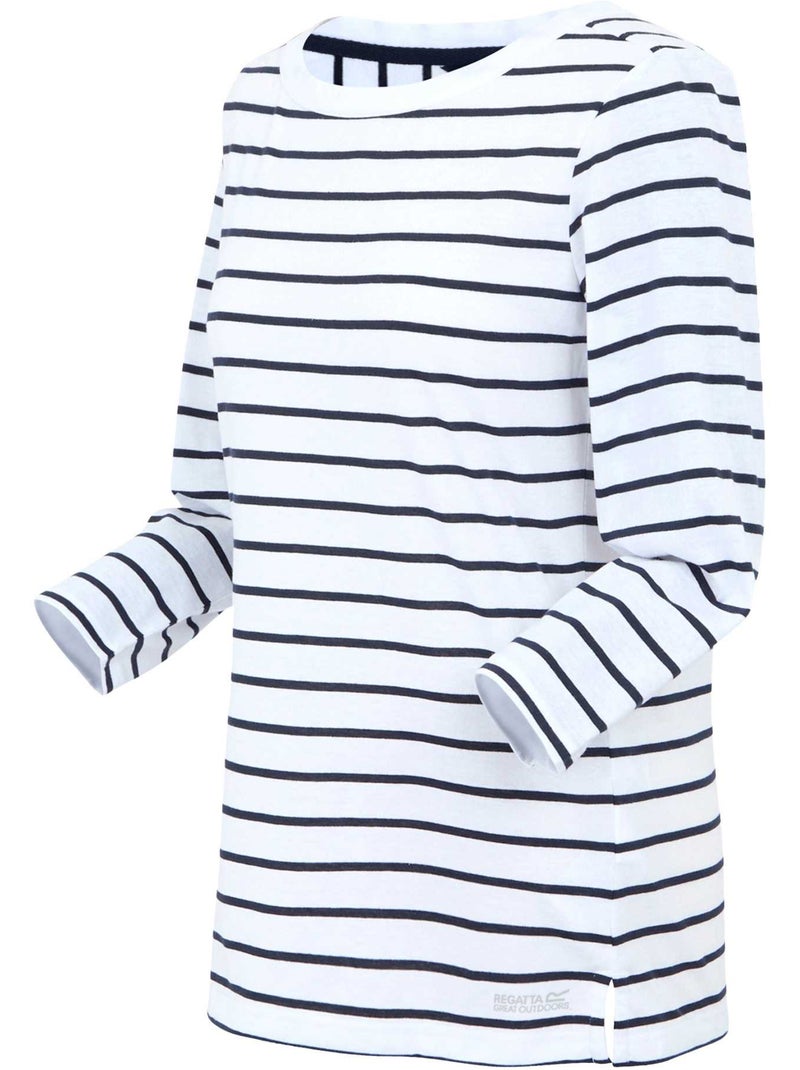Regatta - Camiseta Baylette II de Rayas para Mujer Blanco Azul - Kiabi
