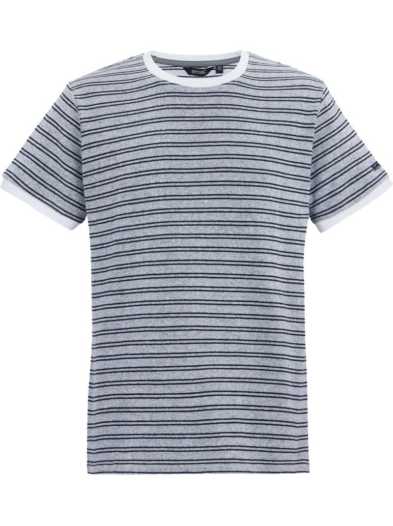 Regatta - Camiseta Benlin Diseño de Rayas para Hombre Blanco Azul - Kiabi