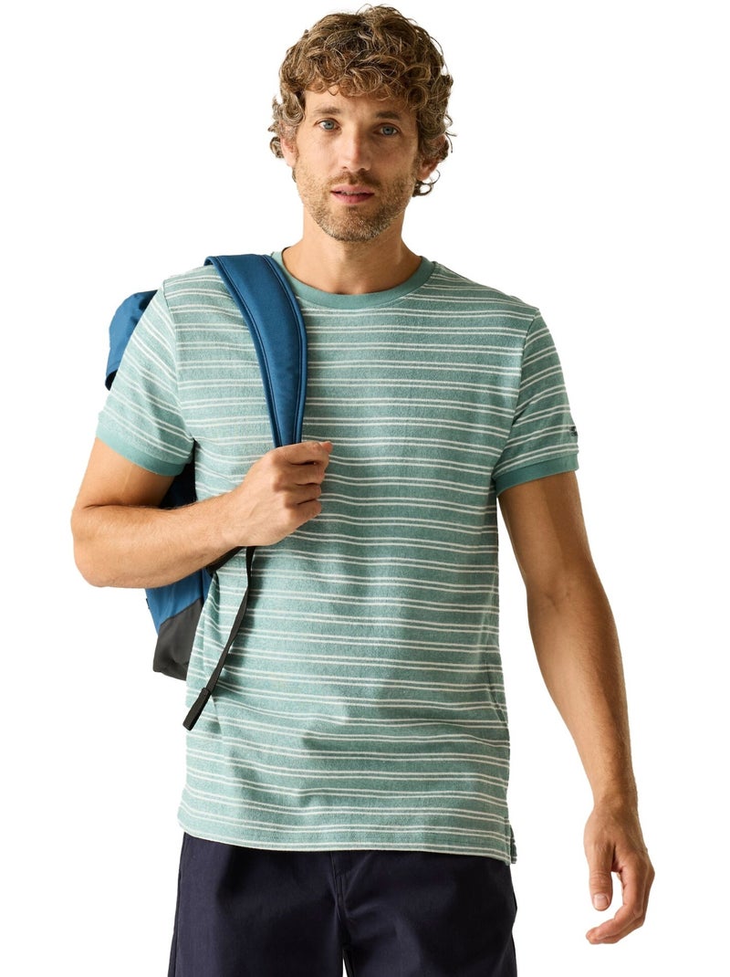 Regatta - Camiseta Benlin Diseño de Rayas para Hombre Blanco - Kiabi