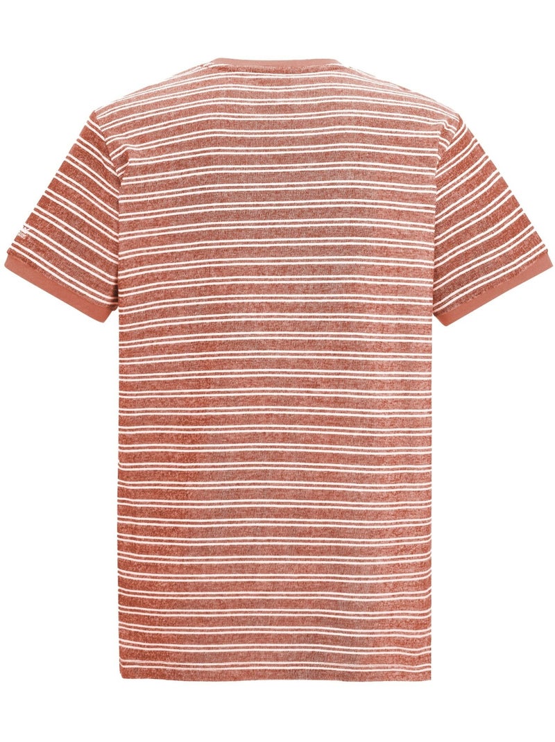 Regatta - Camiseta Benlin Diseño de Rayas para Hombre Ladrillo - Kiabi
