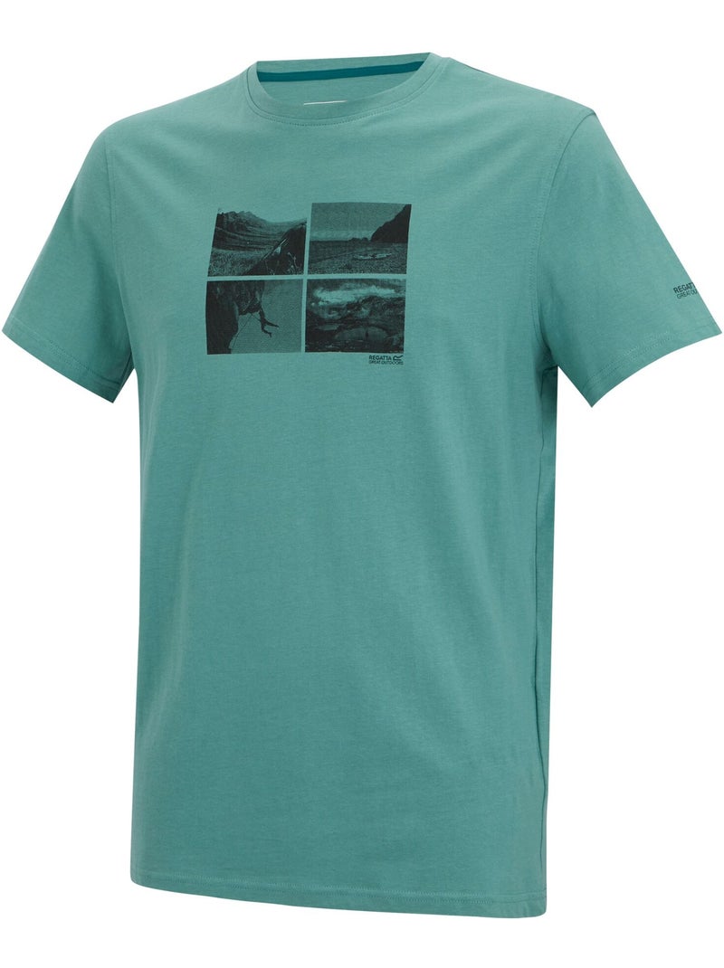 Regatta - Camiseta Breezed Diseño Collage de Fotos para Hombre Azul claro - Kiabi