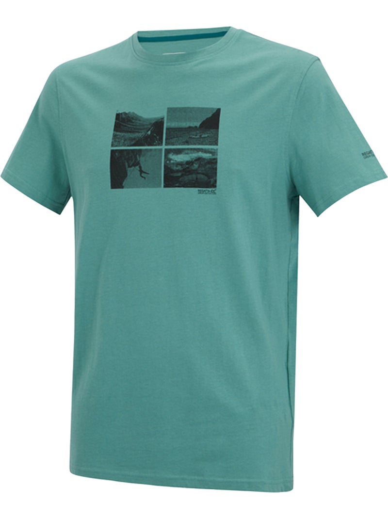 Regatta - Camiseta Breezed Diseño Detalle cuadrado para Hombre Azul claro - Kiabi