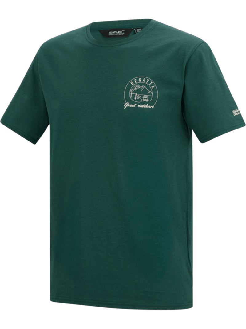 Regatta - Camiseta Cline IX Diseño Amanecer para Hombre Verde oscuro - Kiabi