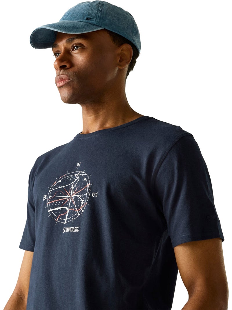 Regatta - Camiseta Cline IX Diseño Brújula para Hombre Azul marino - Kiabi