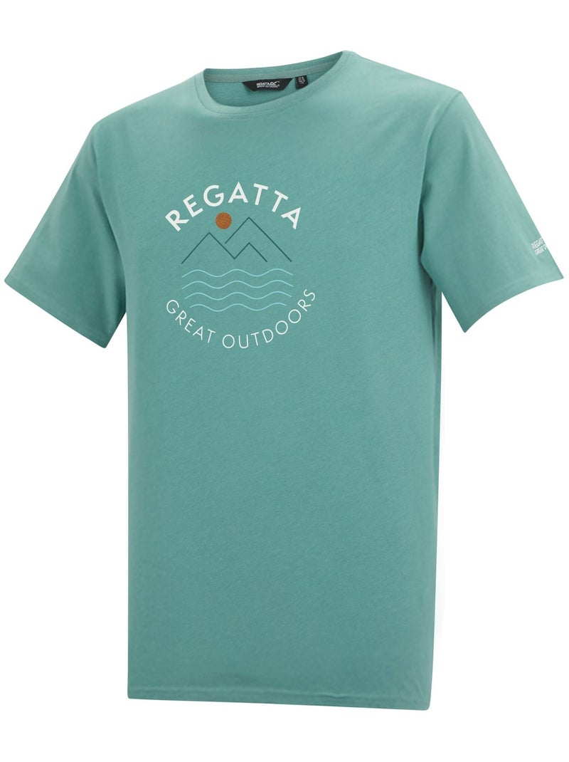 Regatta - Camiseta Cline IX Diseño Líneas Onduladas para Hombre Azul agua - Kiabi