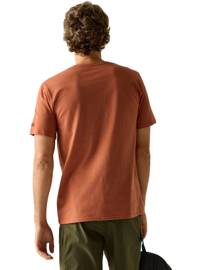 Regatta - Camiseta Cline IX Diseño Montaña para Hombre Rojo ladrillo - Kiabi