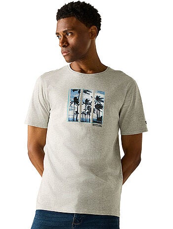 Regatta - Camiseta Cline IX Diseño Palmera de Playa para Hombre