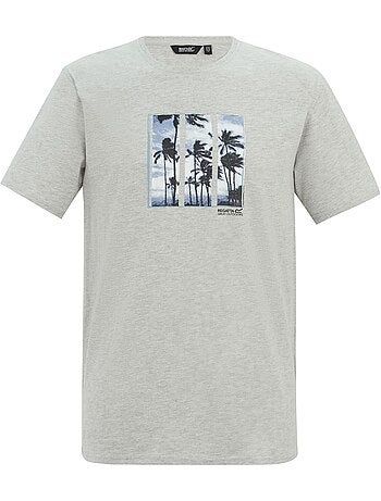 Regatta - Camiseta Cline IX Diseño Palmera de Playa para Hombre