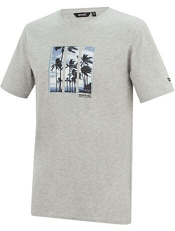 Regatta - Camiseta Cline IX Diseño Palmera de Playa para Hombre