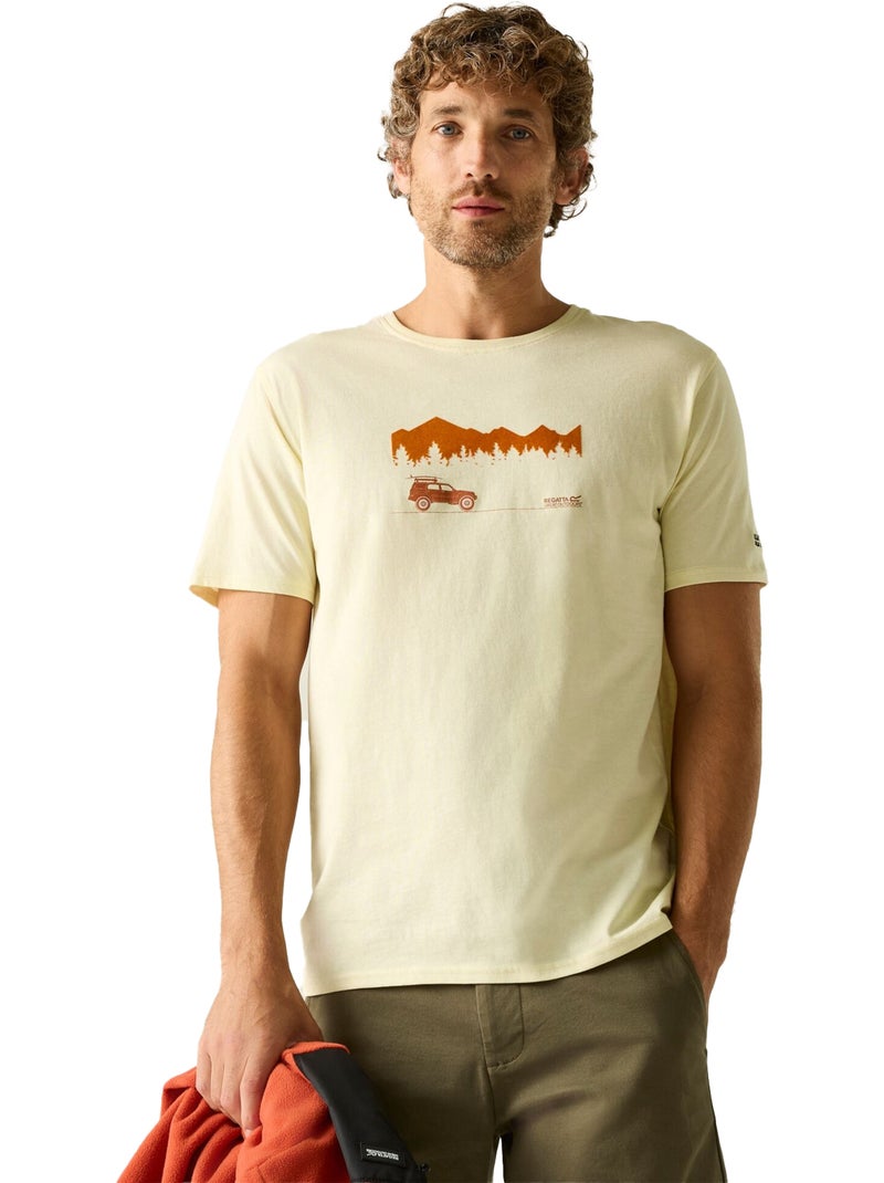 Regatta - Camiseta Cline IX Diseño Wilderness para Hombre Blanco - Kiabi