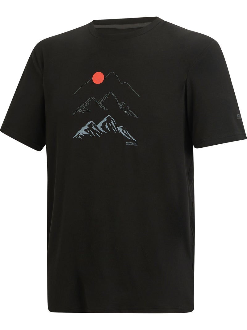 Regatta - Camiseta Fingal Diseño Atardecer de Elástico para Hombre Negro - Kiabi