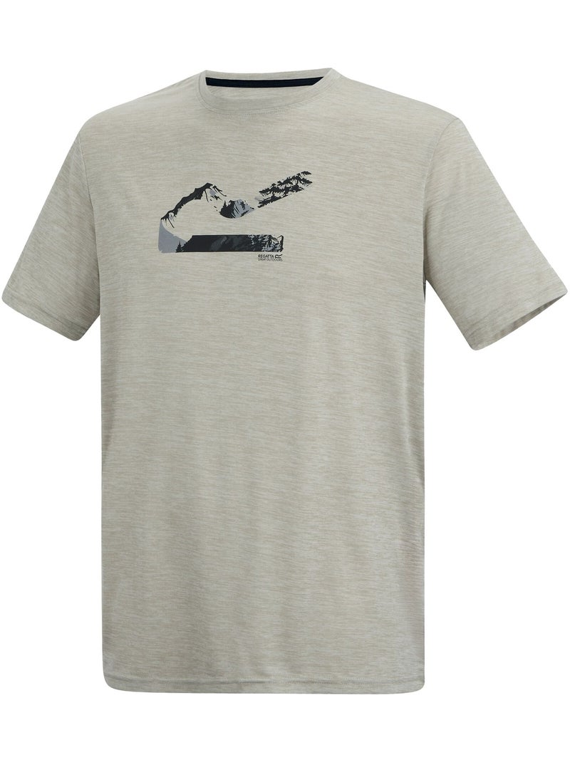 Regatta - Camiseta Fingal Diseño Paisaje de Jaspeada para Hombre Blanco nacarado - Kiabi