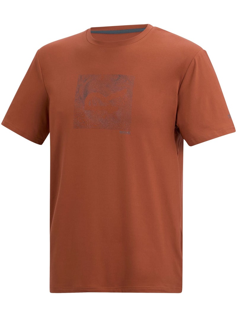 Regatta - Camiseta Fingal Diseño Topográfico para Hombre Rojo ladrillo - Kiabi