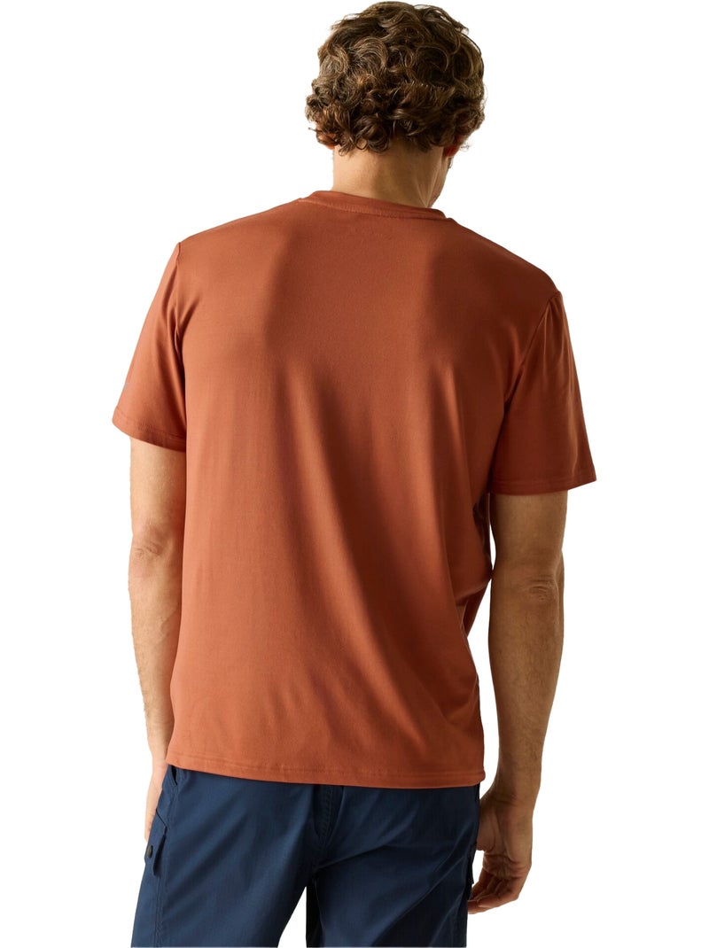 Regatta - Camiseta Fingal Diseño Topográfico para Hombre Rojo ladrillo - Kiabi