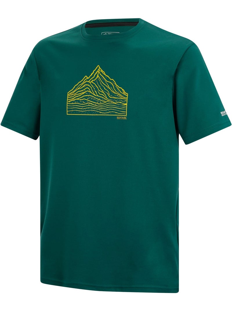 Regatta - Camiseta Fingal Diseño Topográfico para Hombre Verde oscuro - Kiabi