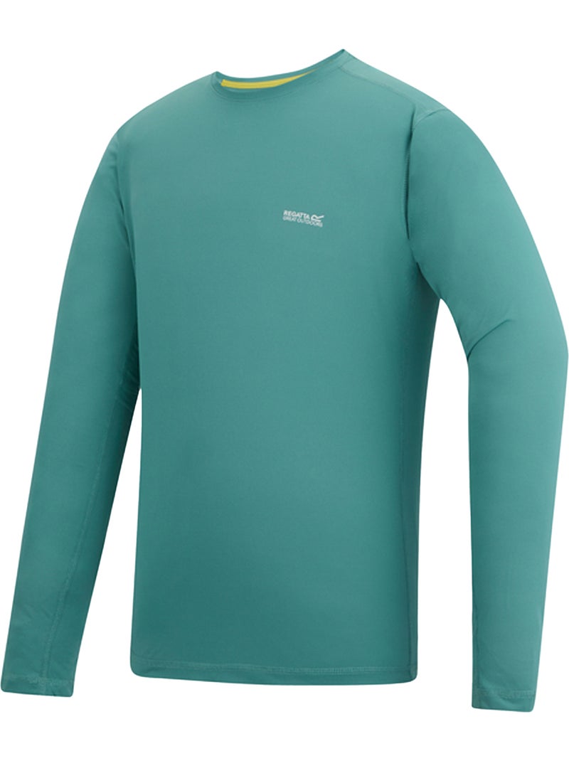 Regatta - Camiseta Mindo Diseño Logotipo de Manga Larga para Hombre Azul claro - Kiabi