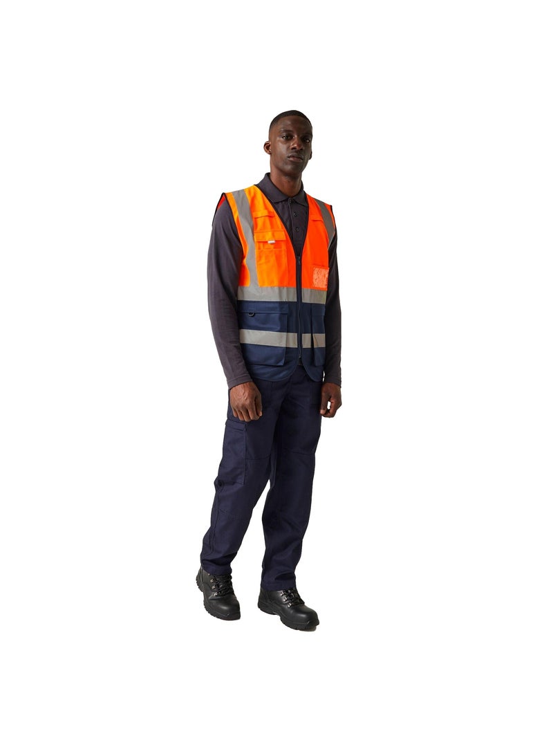 Regatta - Chaleco de Alta Visibilidad Pro Executive para Hombre Azul/Naranja/Amarillo - Kiabi
