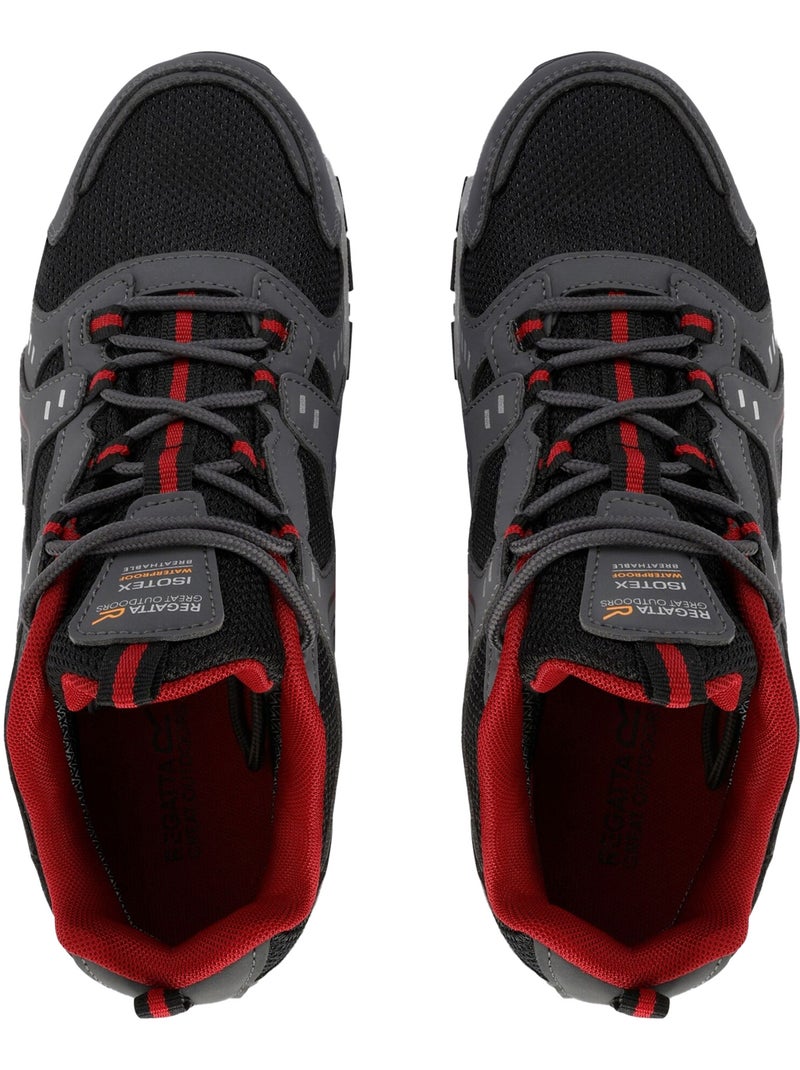 Regatta - Zapatillas de Senderismo de Impermeable Vendeavour con Cordones para Hombre Gris rojo - Kiabi