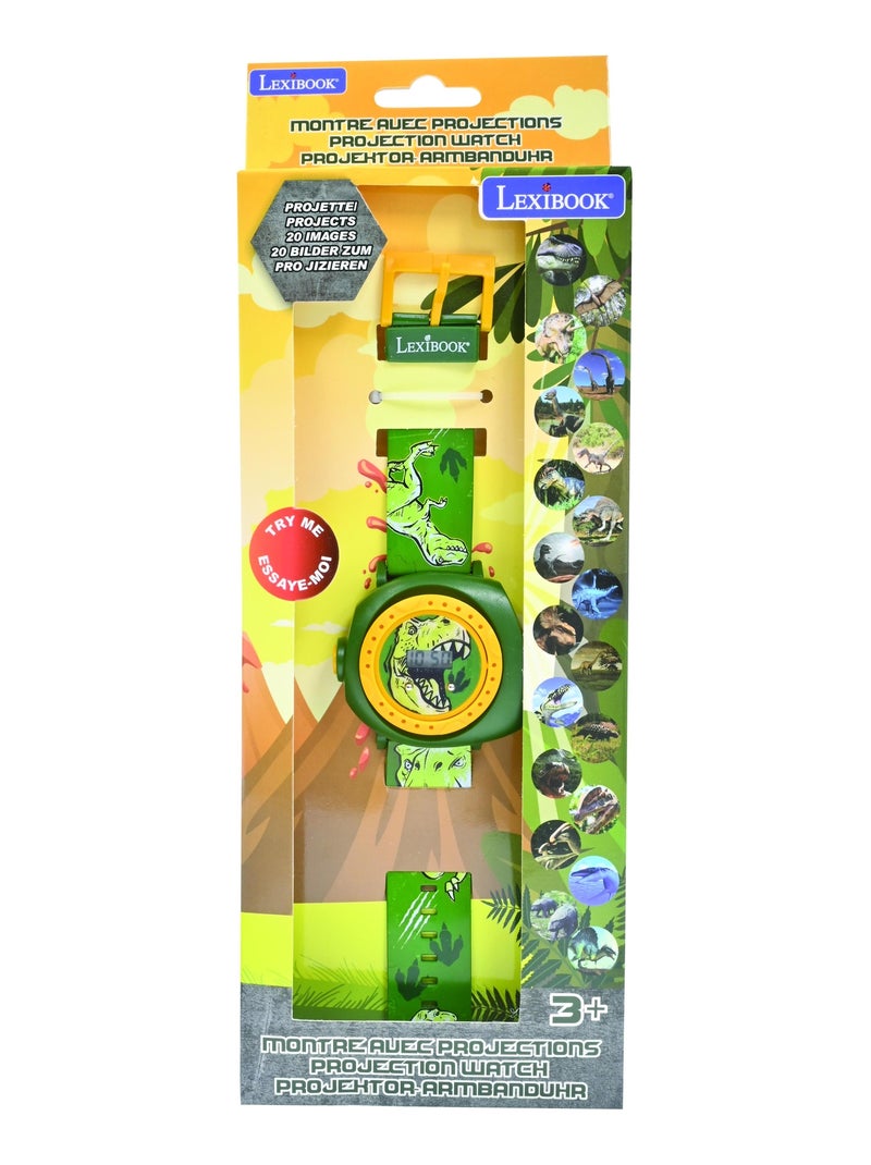 Reloj de proyección digital de dinosaurios con 20 imágenes para proyectar Verde - Kiabi