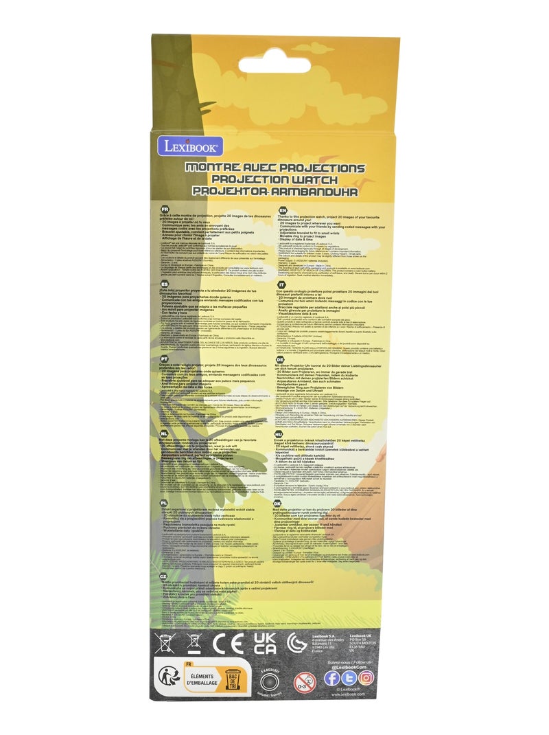 Reloj de proyección digital de dinosaurios con 20 imágenes para proyectar Verde - Kiabi