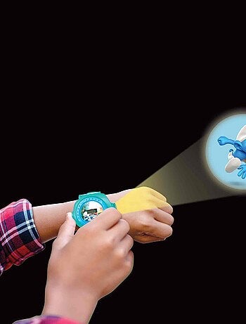 Reloj de proyección digital de los Pitufos con 20 imágenes para proyectar