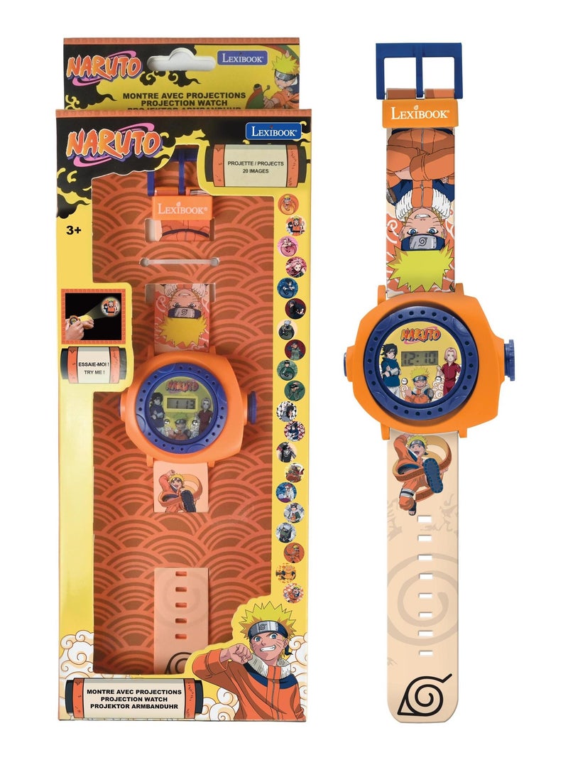 Reloj de proyección digital Naruto con 20 imágenes para proyectar Naranja - Kiabi
