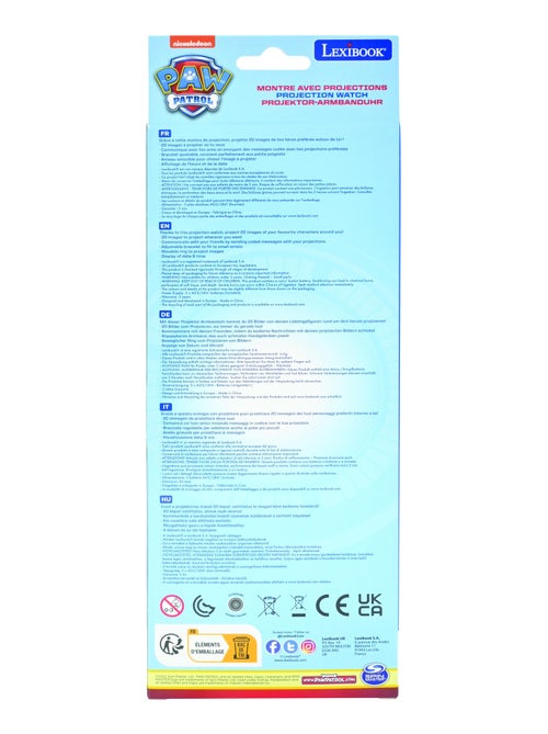 Reloj de proyección digital Paw Patrol con 20 imágenes para proyectar - Kiabi