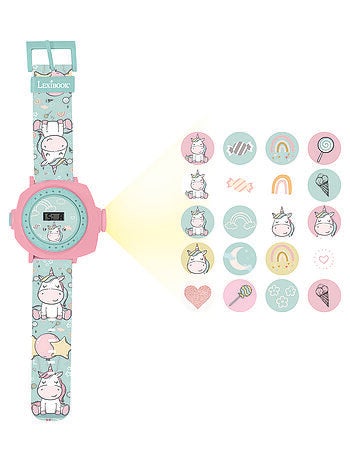 Reloj de proyección digital Unicornio con 20 imágenes para proyectar