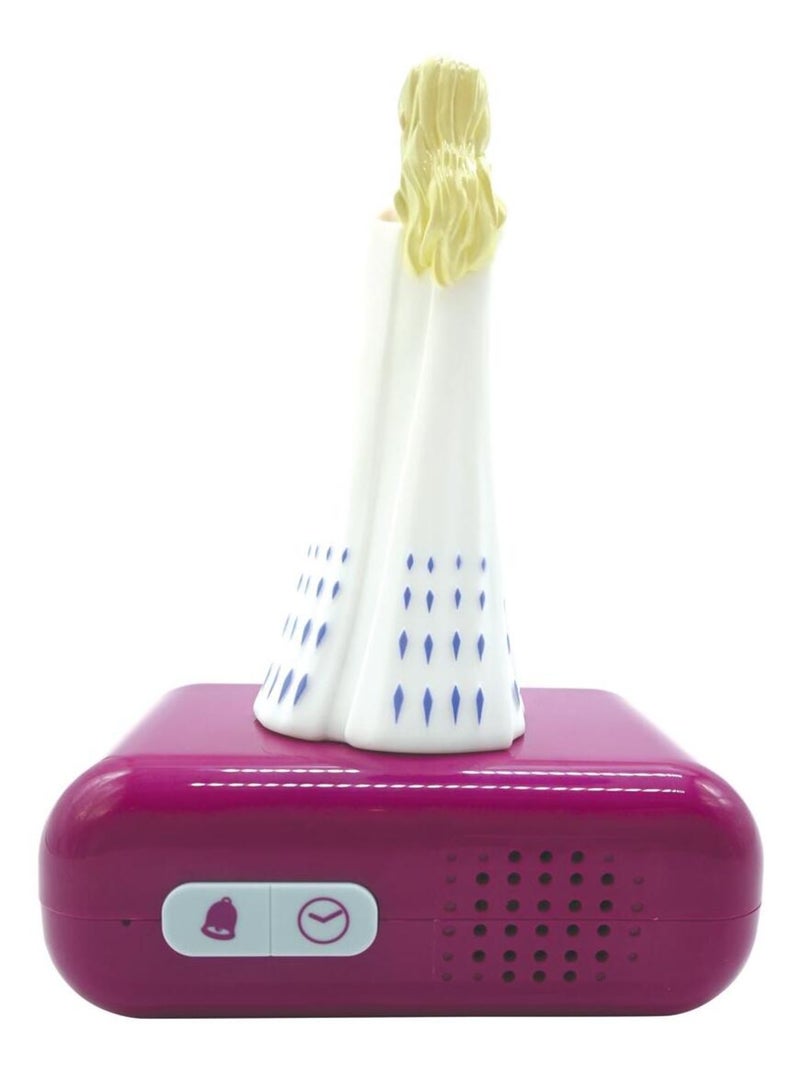 Reloj despertador con luz nocturna Diseño 3D Frozen Elsa y efectos de sonido Violeta - Kiabi