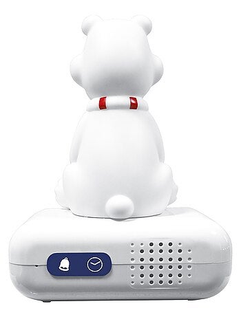 Reloj despertador con luz nocturna Dise?o 3D Animales Oso polar y efectos de sonido