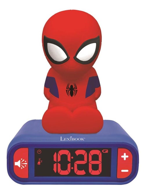 Reloj despertador con luz nocturna Dise?o 3D SpiderMan y efectos de sonido - Kiabi