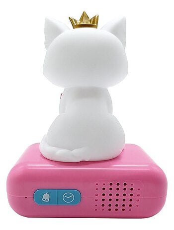 Reloj despertador con luz nocturna y efectos de sonido con diseño 3D de gato