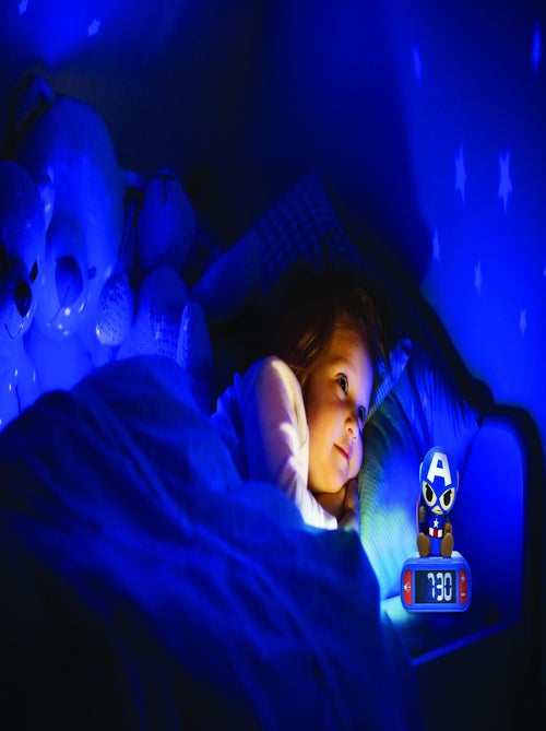 Reloj despertador con luz nocturna y sonidos del Capitán América - Kiabi