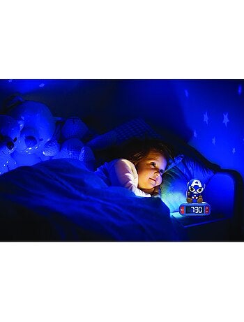 Reloj despertador con luz nocturna y sonidos del Capit?n Am?rica