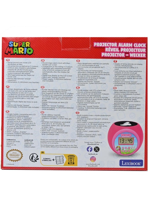 Reloj despertador con proyector de melocotón - Kiabi