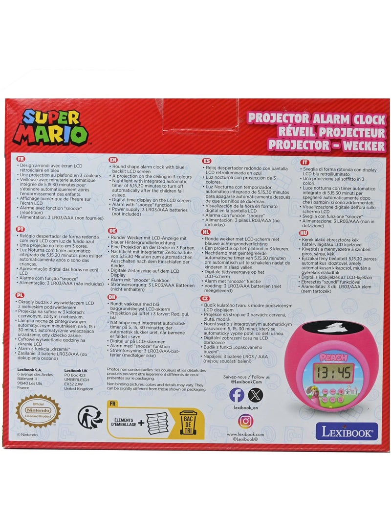 Reloj despertador con proyector de melocotón Rojo - Kiabi