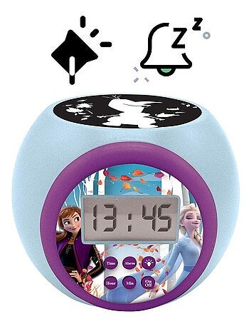 Reloj despertador con proyector Frozen y temporizador