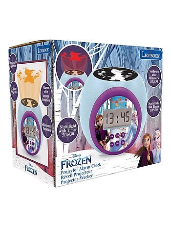 Reloj despertador con proyector Frozen y temporizador