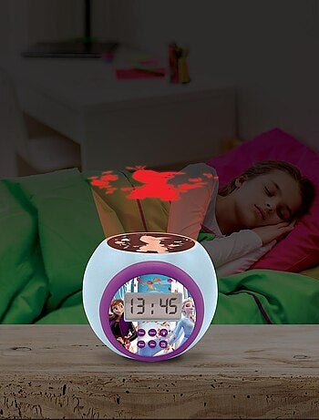 Reloj despertador con proyector Frozen y temporizador