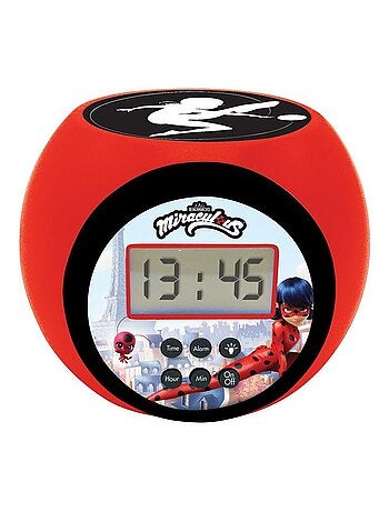 Reloj despertador con proyector Miraculous y temporizador